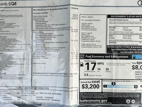 Used 2023 Audi SQ8 Prestige w/ Prestige Package image 5