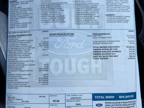 Used 2025 Ford F250 Lariat w/ Lariat Ultimate Package image 24