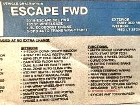 Used 2018 Ford Escape SEL FWD image 15