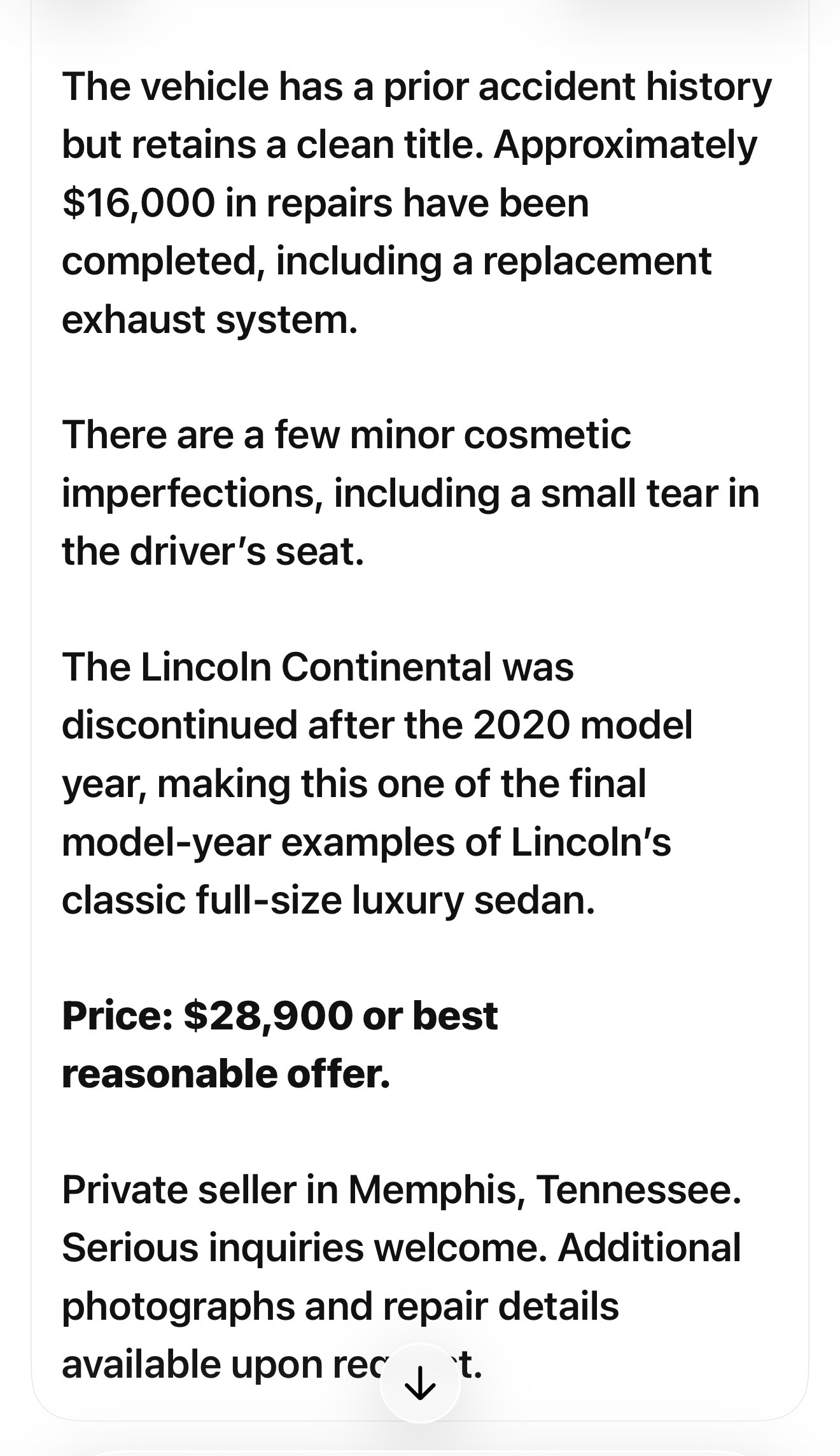 Used 2020 Lincoln Continental AWD w/ Equipment Group 500A image 11