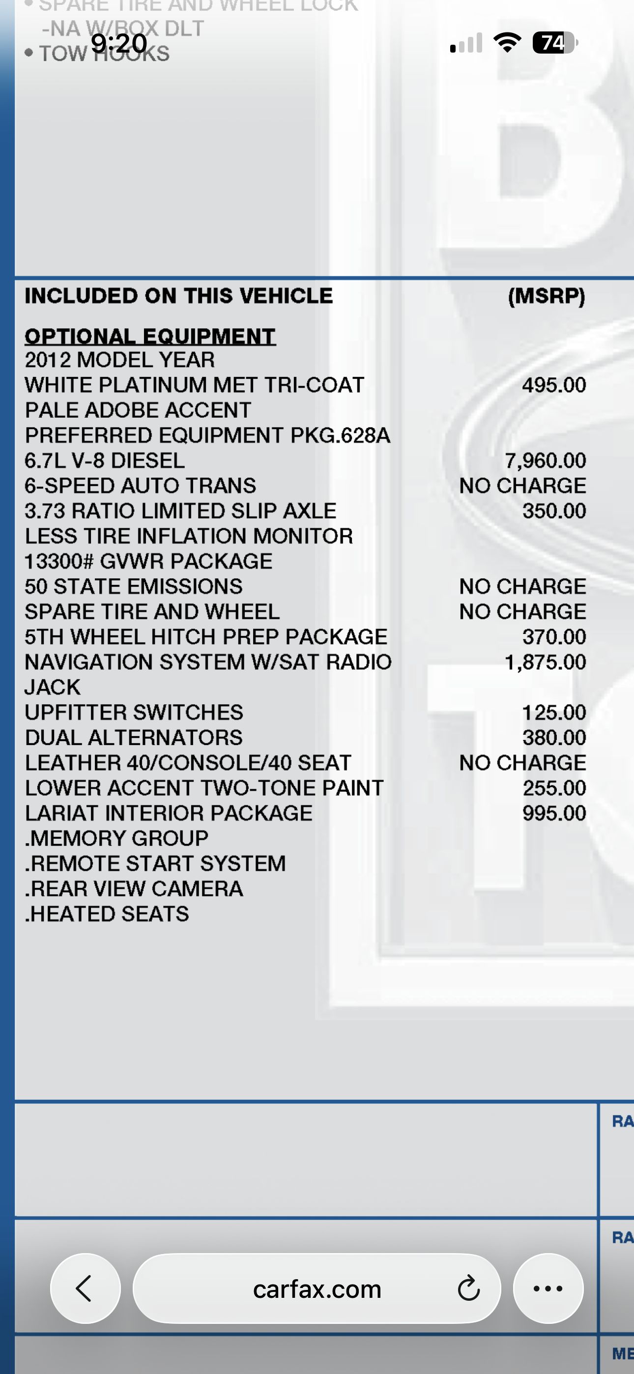 Used 2012 Ford F350 Lariat w/ Lariat Interior Pkg AWD/4WD image 9