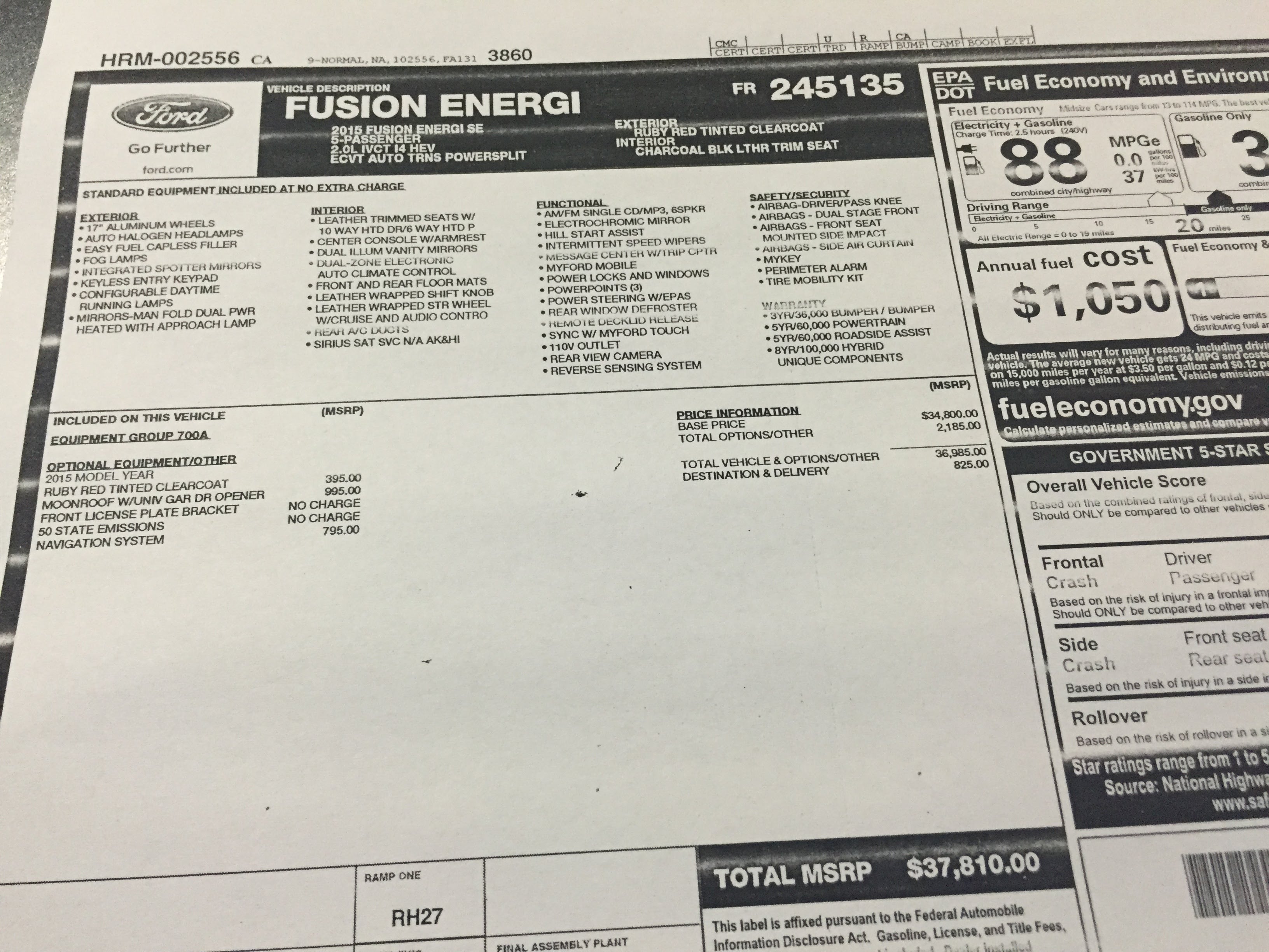 Used 2015 Ford Fusion Energi SE FWD image 10