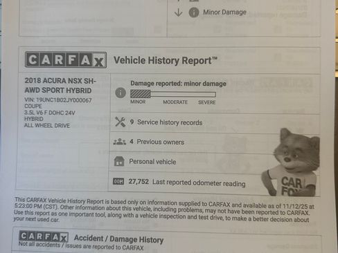 Used 2018 Acura NSX Coupe 2D image 32