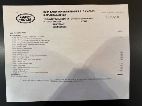 Used 2021 Land Rover Defender 110 X image 2