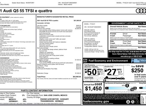 Used 2021 Audi Q5 e Premium Plus w/ Premium Plus Package AWD/4WD image 16