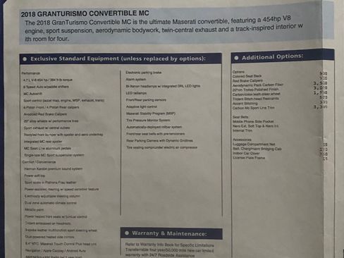 Used 2018 Maserati GranTurismo MC image 19