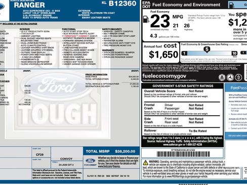 Used 2019 Ford Ranger Lariat w/ Technology Package image 11