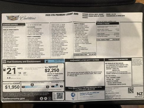 Used 2020 Cadillac CT6 Premium Luxury AWD/4WD image 19