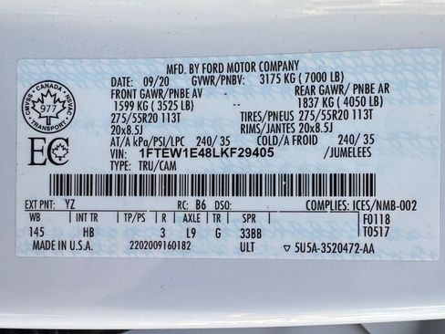 Used 2020 Ford F150 Lariat w/ Equipment Group 502A Luxury image 31