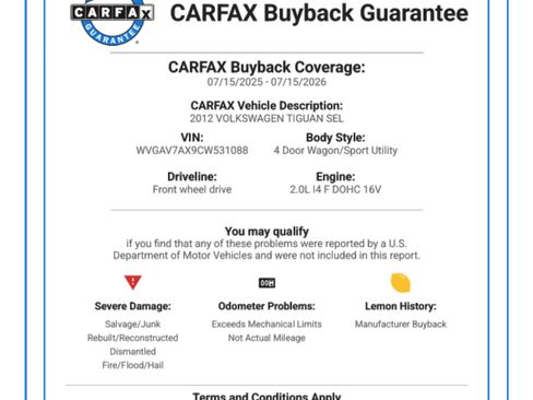 Used 2012 Volkswagen Tiguan SEL image 26