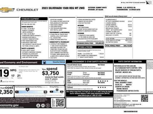 Used 2023 Chevrolet Silverado 1500 W/T w/ WT Fleet Convenience Package image 13