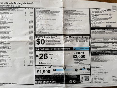 Used 2020 BMW Z4 M40i w/ Driving Assistance Package image 16