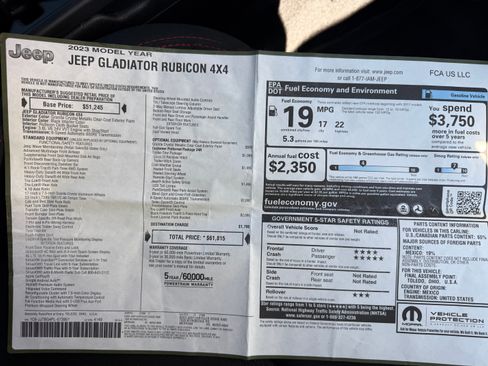 Used 2023 Jeep Gladiator Rubicon w/ Cold Weather Group image 18