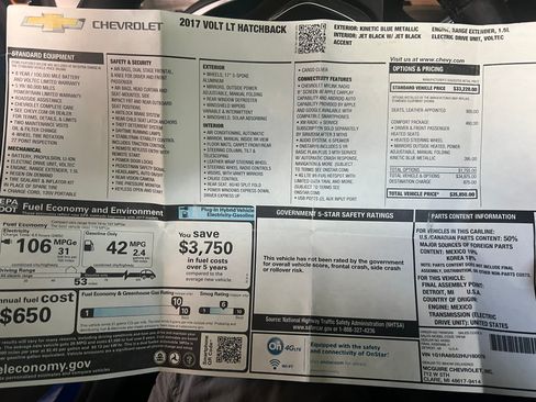 Used 2017 Chevrolet Volt LT w/ Comfort Package image 11