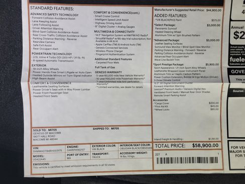 Used 2024 Genesis GV70 2.5T w/ Sport Prestige Package image 26