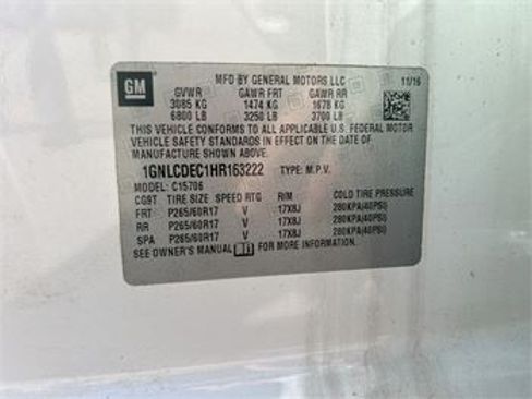 Used 2017 Chevrolet Tahoe 2WD w/ Remote Keyless Entry Package image 6