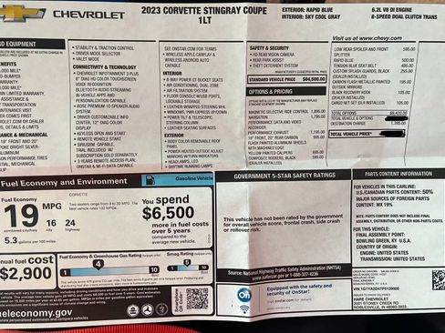 Used 2023 Chevrolet Corvette Stingray Coupe w/ 1LT image 19