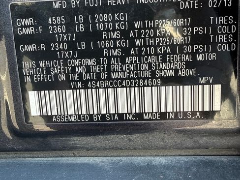 Used 2013 Subaru Outback 2.5i Premium w/ Popular Pkg 1B image 13