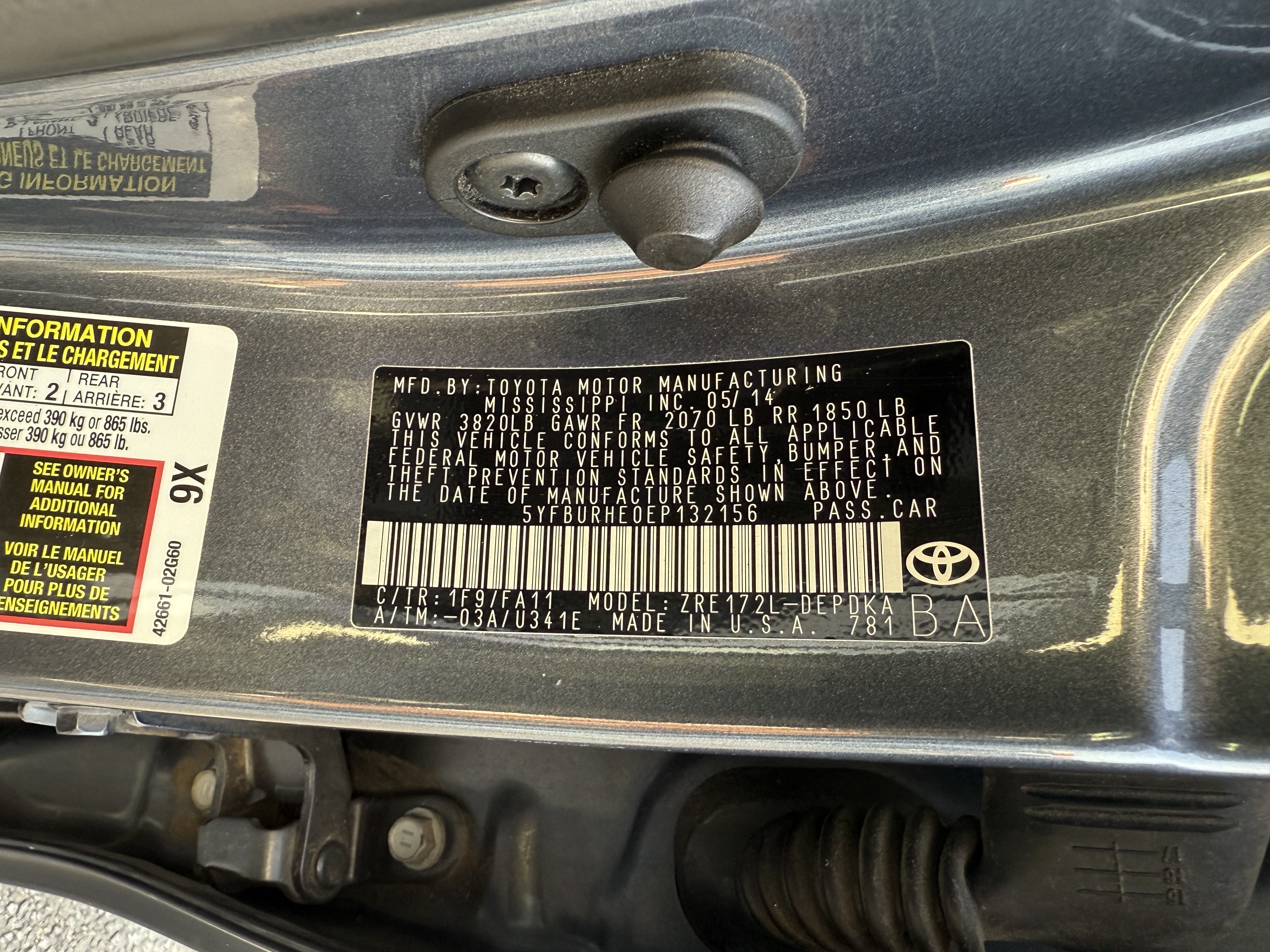 Used 2014 Toyota Corolla L w/ Protection Package FWD image 18