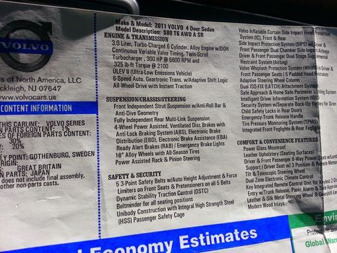 Used 2011 Volvo S80 T6 image 10