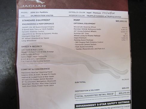 Used 2016 Jaguar XJ L Portfolio image 12