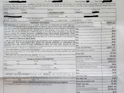 Used 2023 Ford Maverick Lariat w/ Lariat Luxury Package image 8