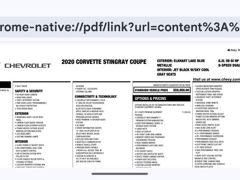 Used 2020 Chevrolet Corvette Stingray Premium Cpe w/ 3LT Preferred Equipment Group image 26