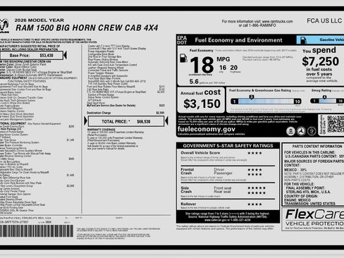 Used 2026 RAM 1500 Big Horn AWD/4WD image 14