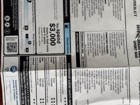 Used 2019 Chevrolet Colorado W/T w/ Custom Special Edition image 4