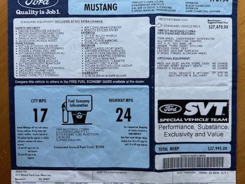 Used 1999 Ford Mustang Cobra image 21