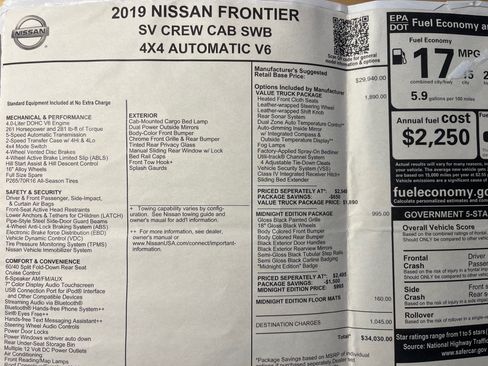 Used 2019 Nissan Frontier SV w/ Value Truck Package image 13