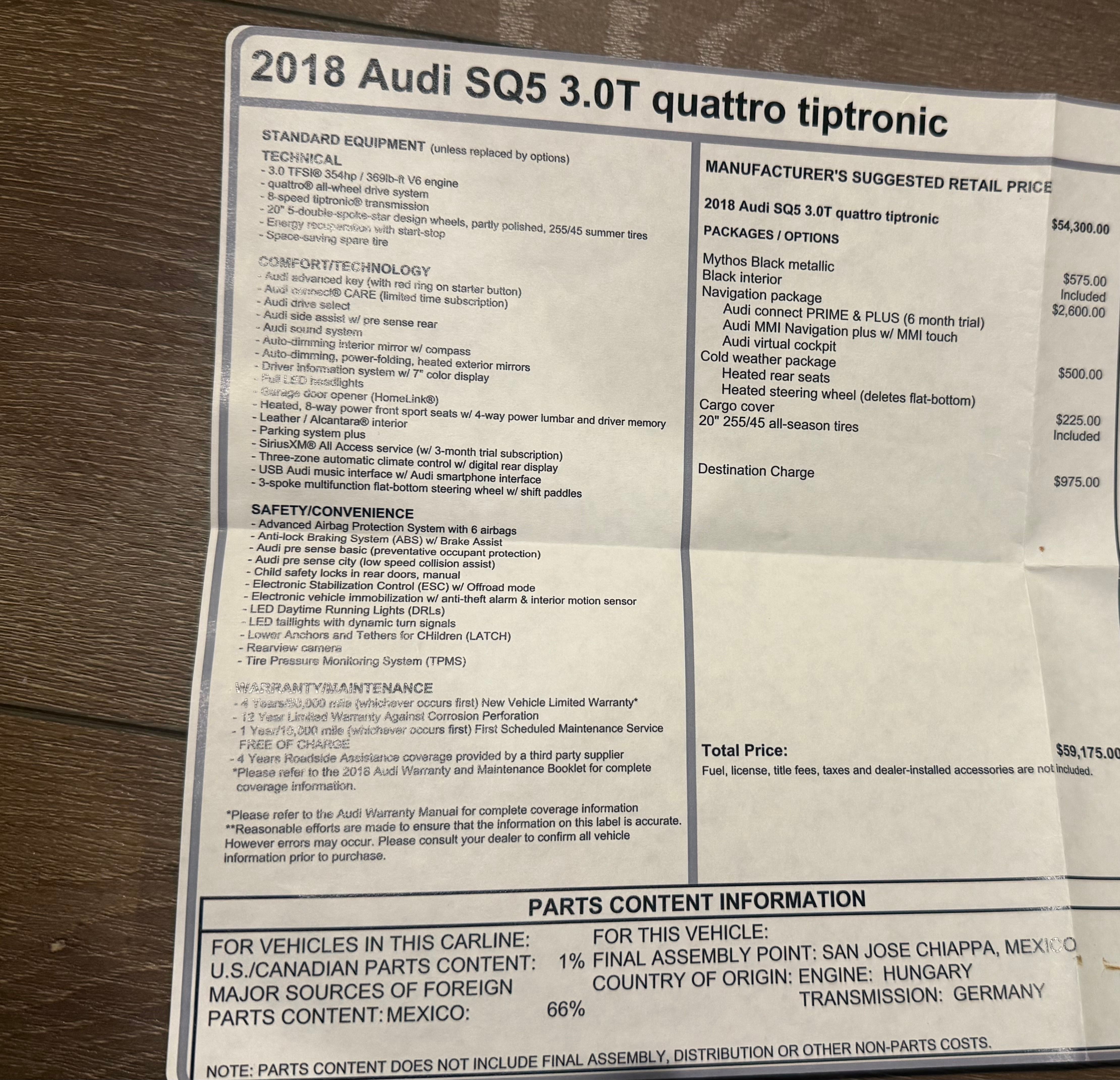 Used 2018 Audi SQ5 Premium Plus w/ Navigation Package AWD/4WD image 16
