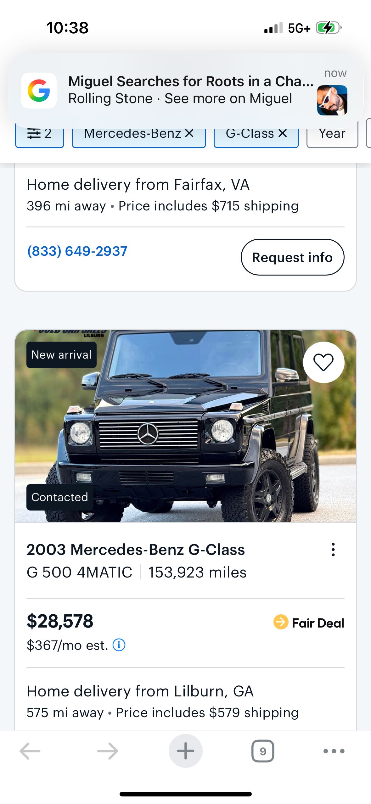Used 2003 Mercedes-Benz G 500 image 9