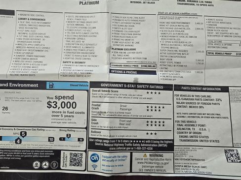 Used 2023 Cadillac Escalade Sport Platinum w/ LPO, ONYX Package image 25