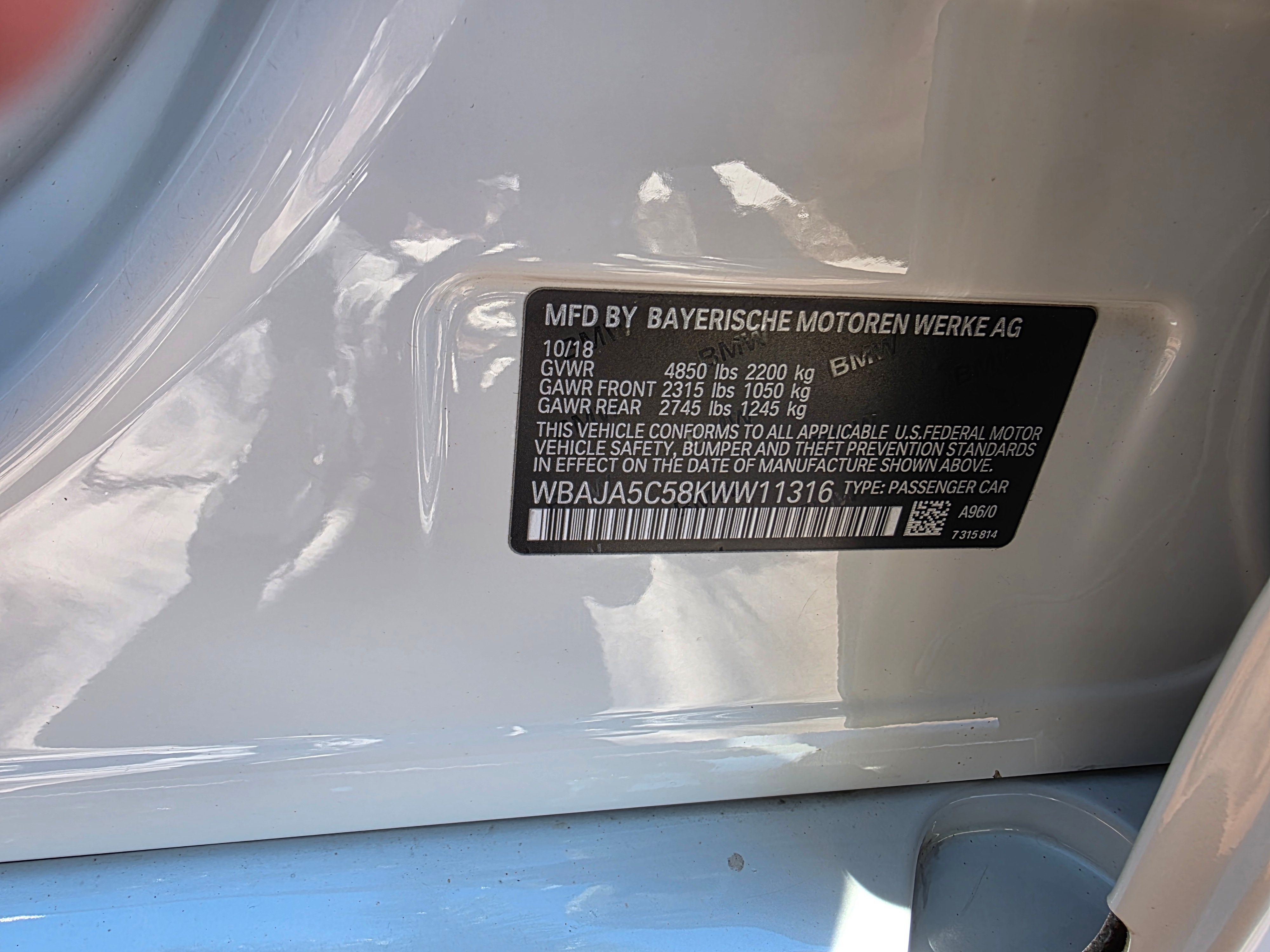 Used 2019 BMW 530i w/ Convenience Package RWD image 31