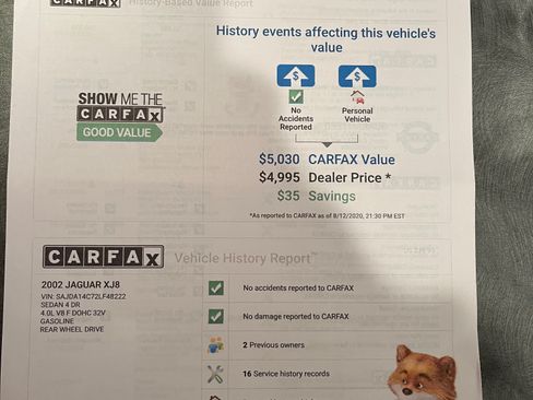 Used 2002 Jaguar XJ8 RWD image 19