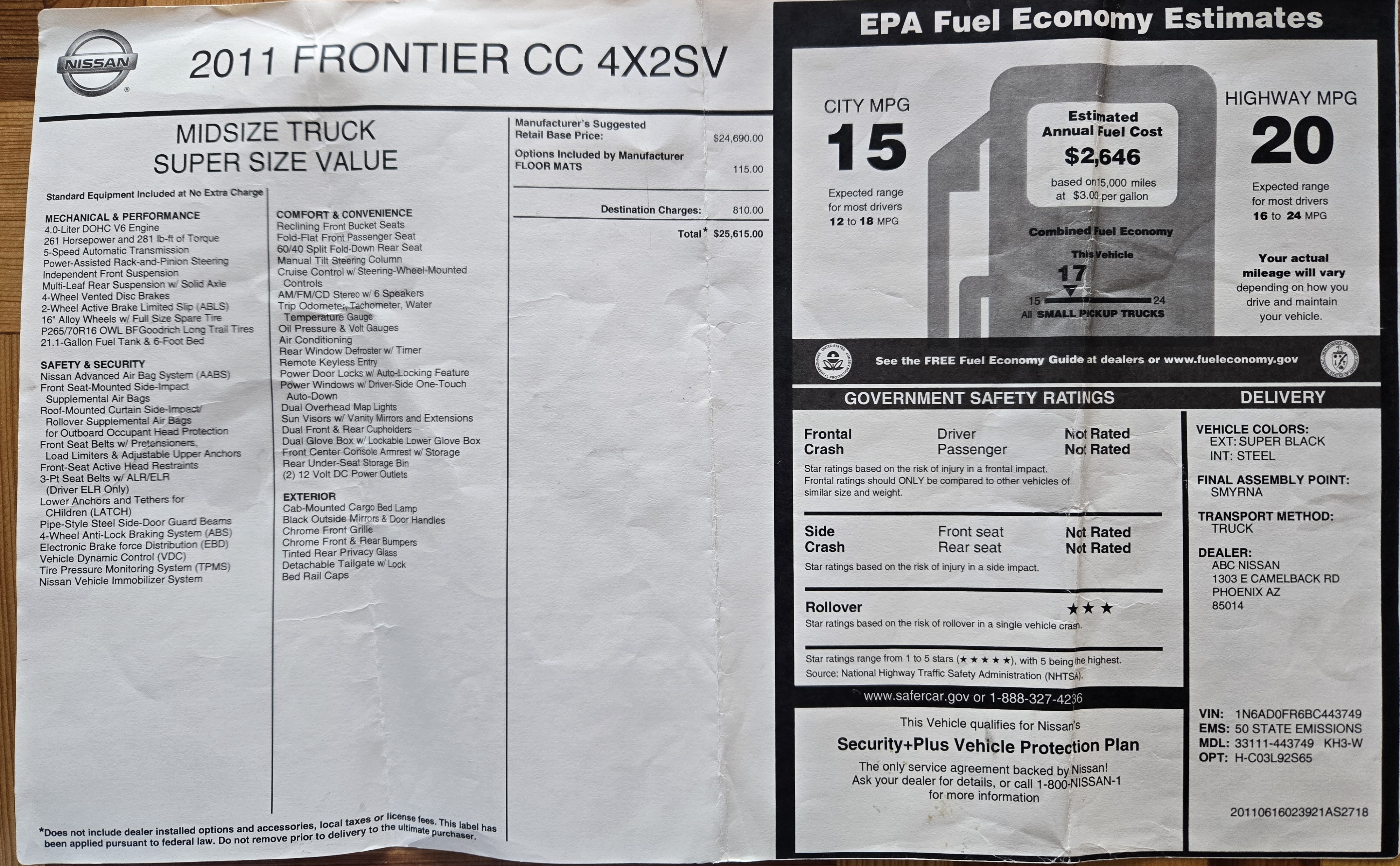 Used 2011 Nissan Frontier SV RWD image 4