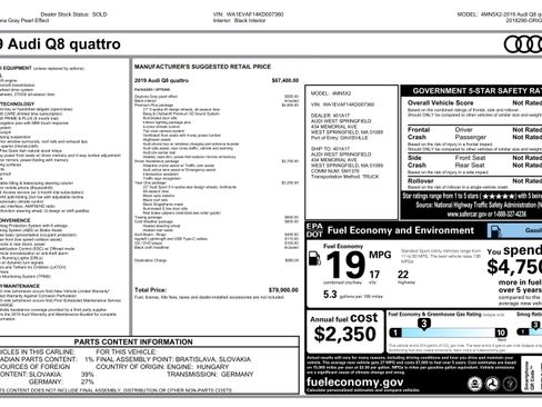 Used 2019 Audi Q8 Premium Plus w/ Premium Plus image 26