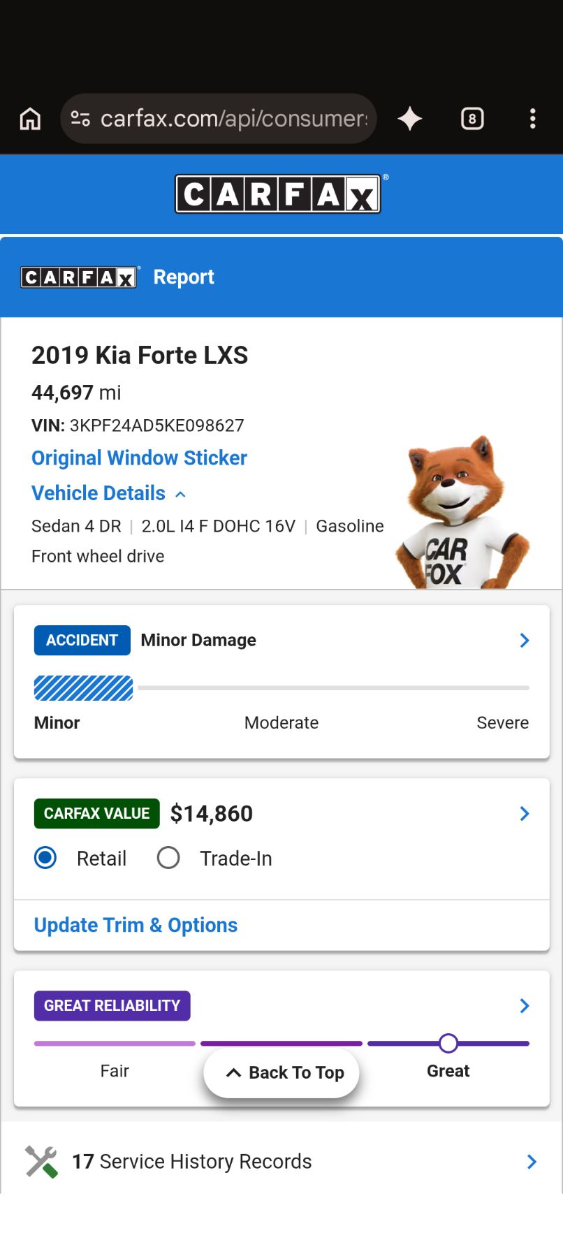 Used 2019 Kia Forte LXS FWD image 11