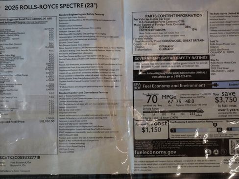 Used 2025 Rolls-Royce Spectre w/ Spectre Launch Package image 29