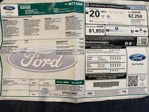 Used 2017 Ford Edge SEL w/ Equipment Group 201A FWD image 14