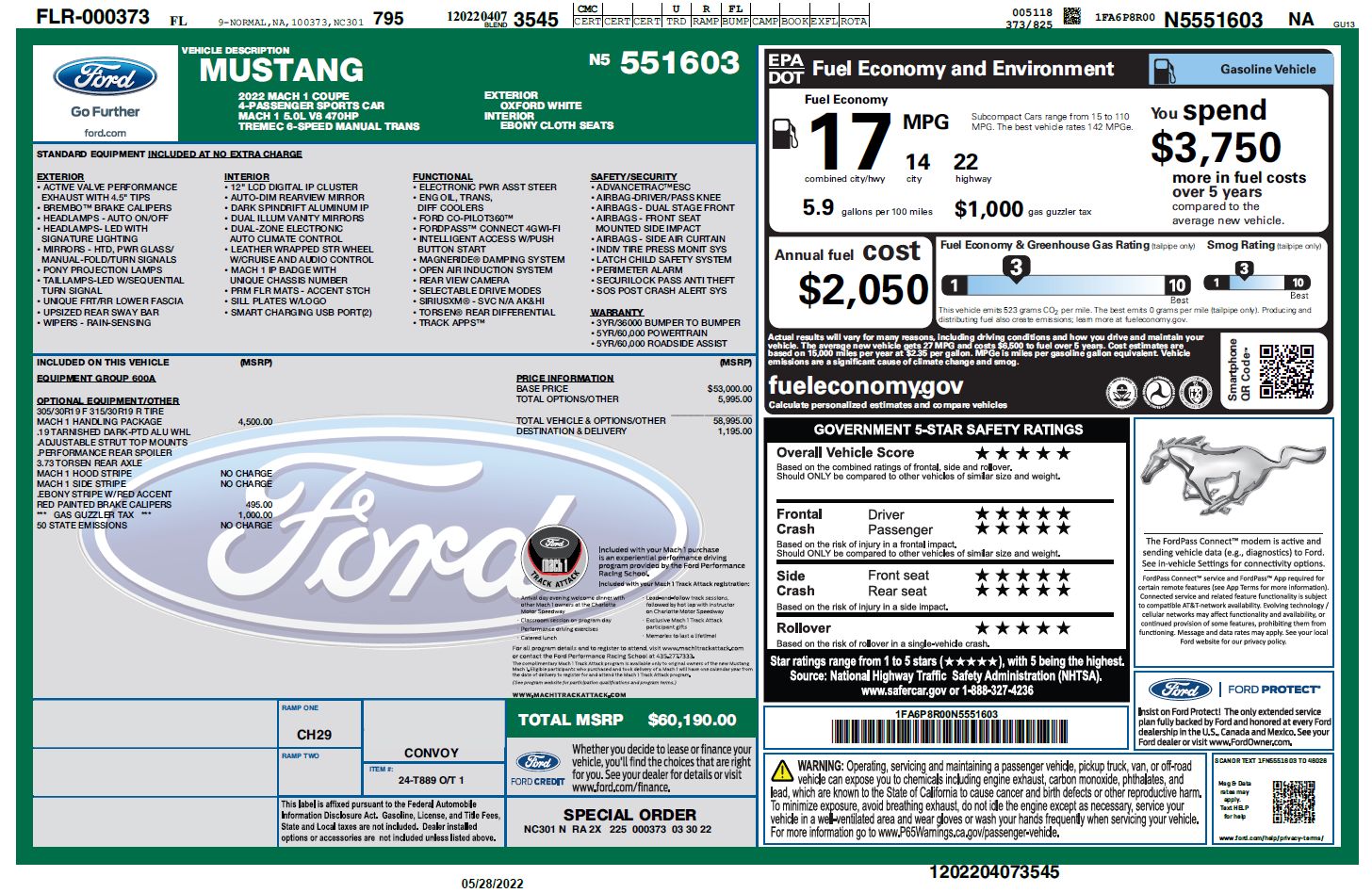 Used 2022 Ford Mustang Mach 1 w/ Mach 1 Handling Package RWD image 10