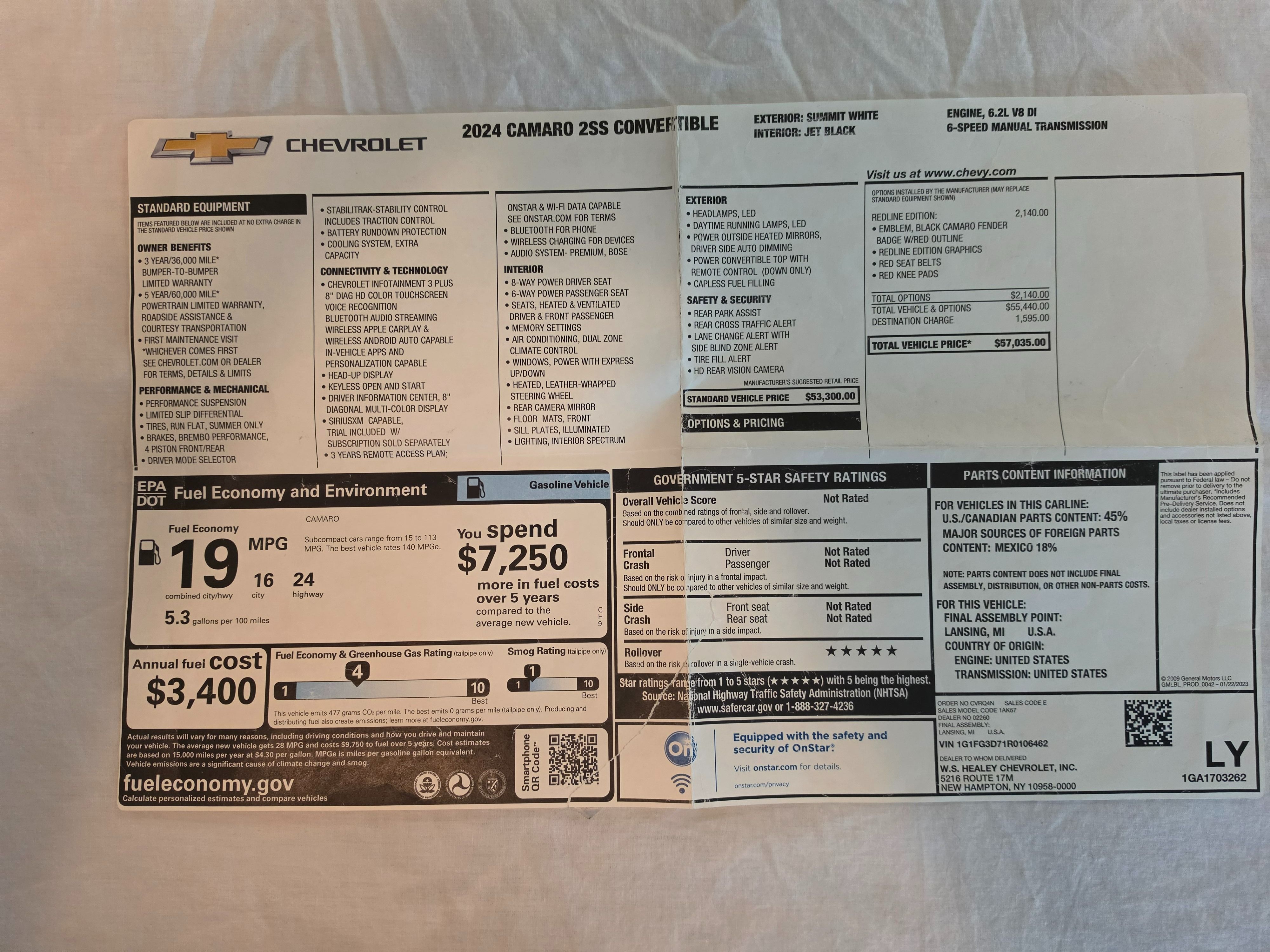 Used 2024 Chevrolet Camaro SS w/ Redline Edition RWD image 23