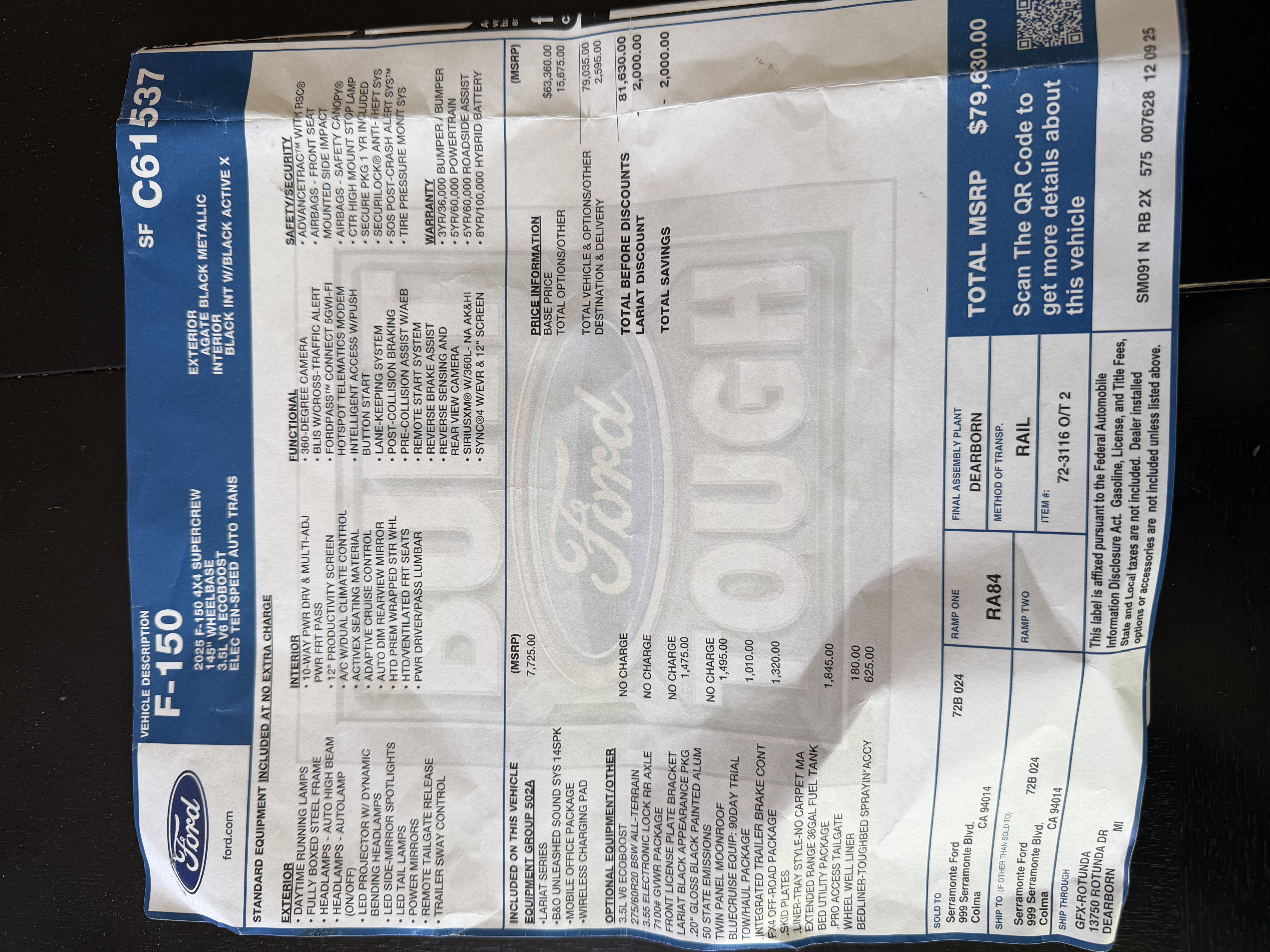 Used 2025 Ford F150 Lariat w/ Equipment Group 502A High AWD/4WD image 9