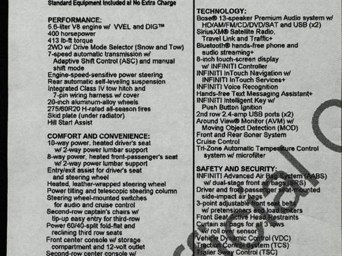 Used 2018 INFINITI QX80 Sport Utility 4D w/ Deluxe Technology Package image 15