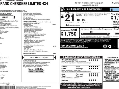 Used 2017 Jeep Grand Cherokee Limited w/ Luxury Group II image 2