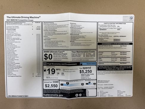 Used 2021 BMW M2 Competition w/ Executive Package image 32