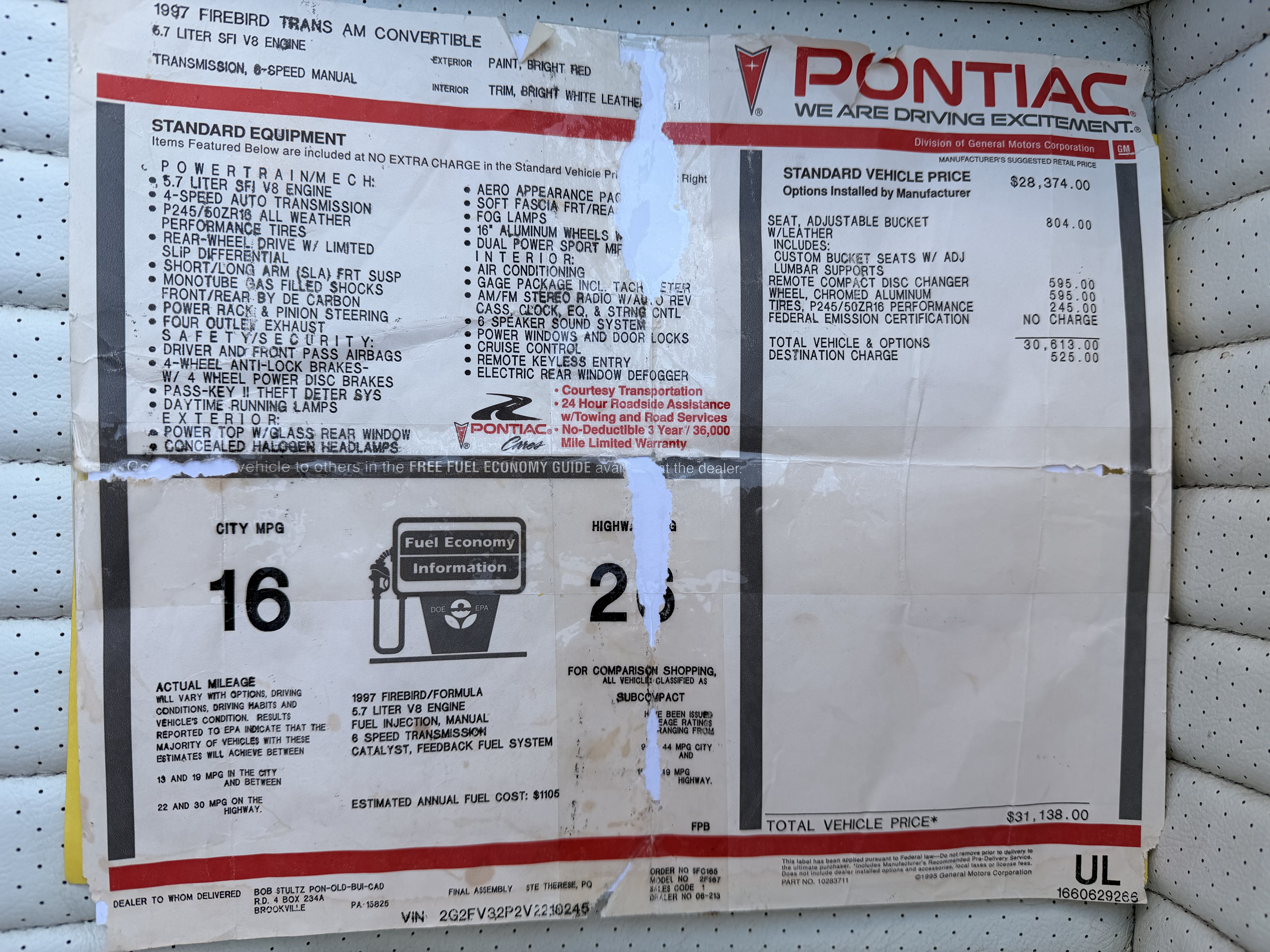 Used 1997 Pontiac Firebird Trans Am RWD image 6