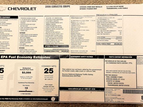 Used 2009 Chevrolet Corvette Coupe w/ Preferred Equipment Group image 6