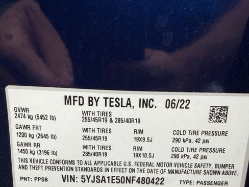 Used 2022 Tesla Model S Standard Range AWD/4WD image 19